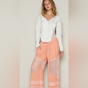 Pol Peach Wide Leg Pants